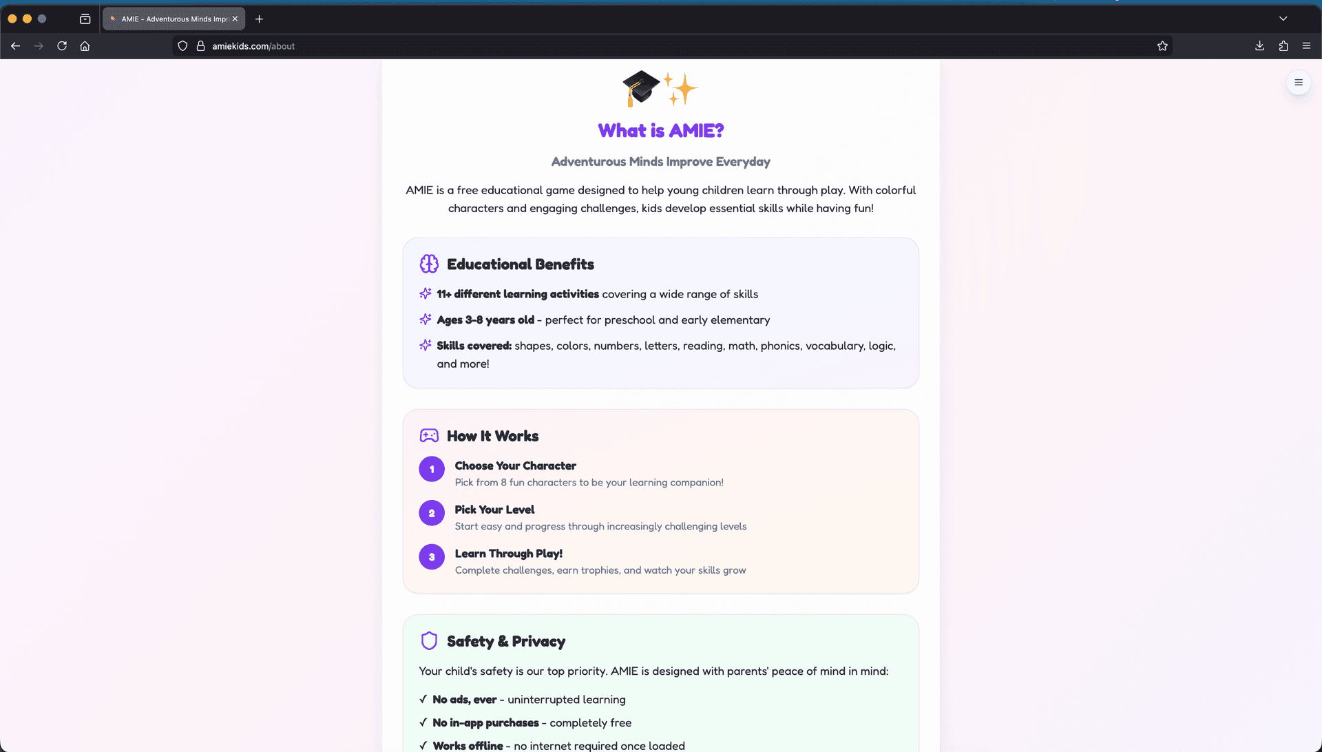 AMIE - Educational Mobile App for Children - Image 4