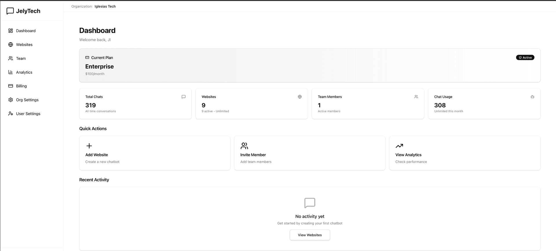 JelyTech - AI-Powered Chatbot Platform - Image 1
