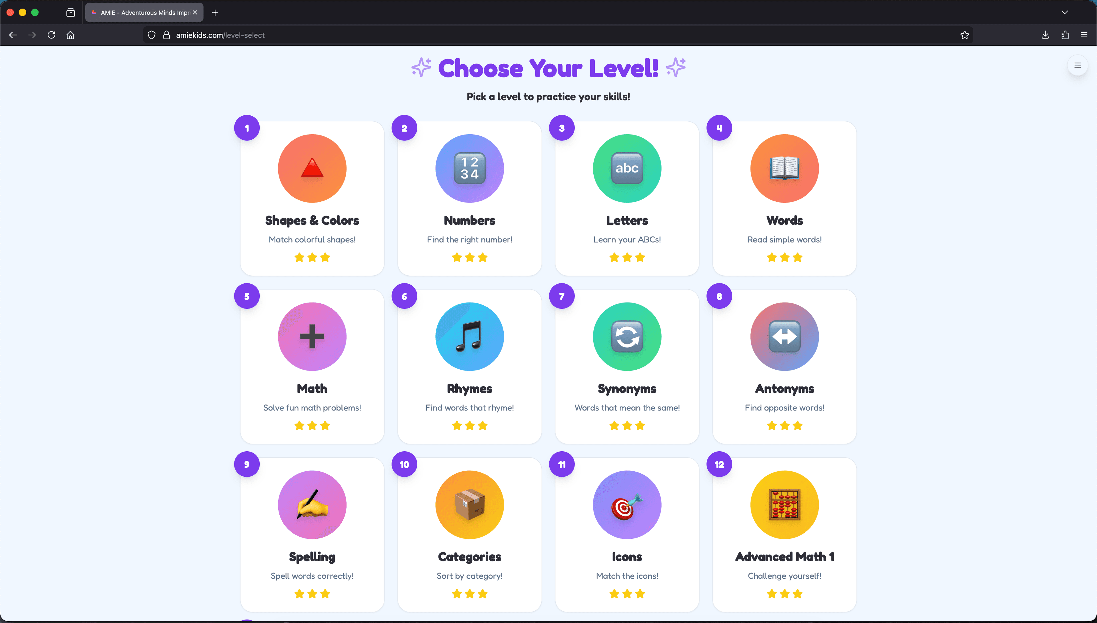 AMIE - Educational Mobile App for Children