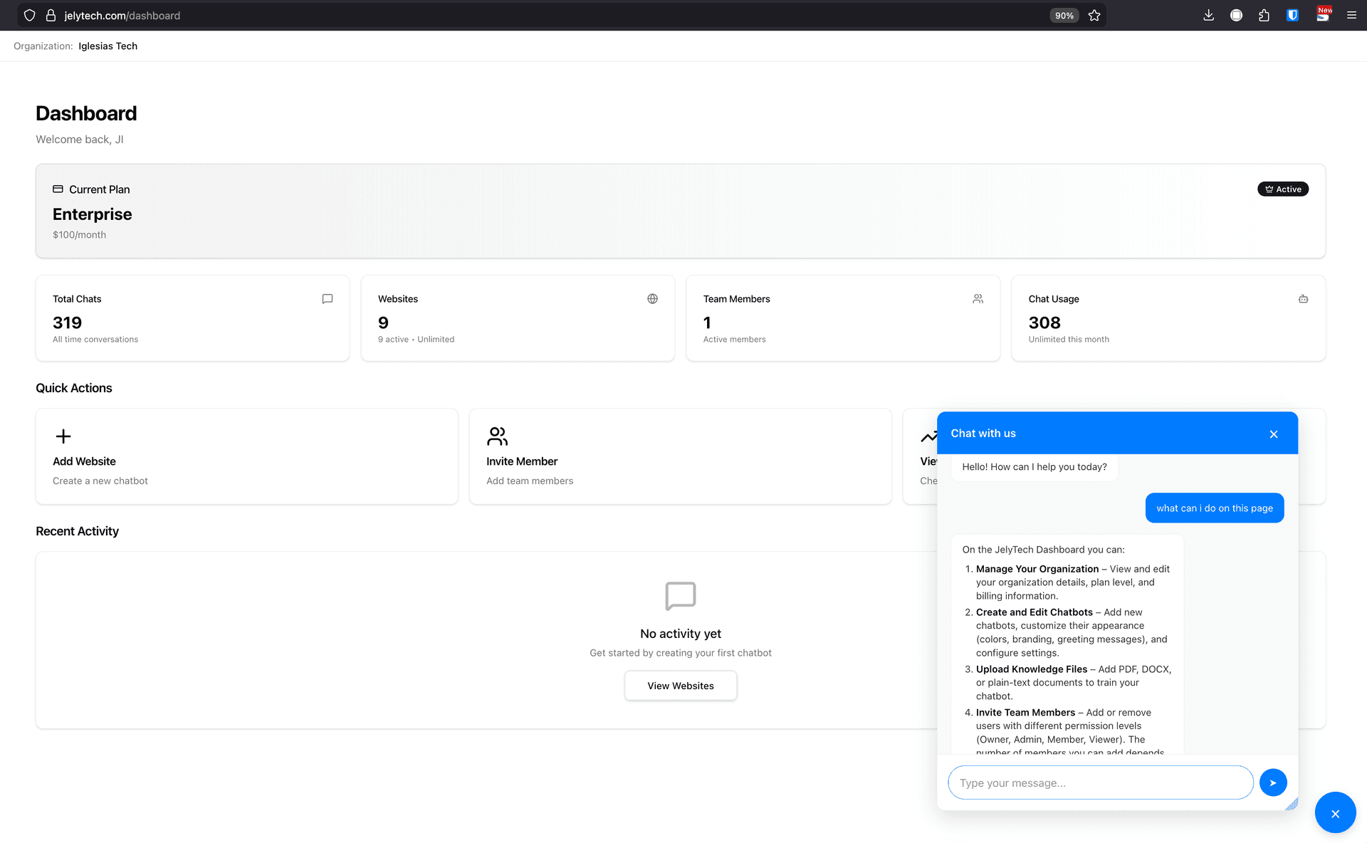 JelyTech - AI-Powered Chatbot Platform - Image 2